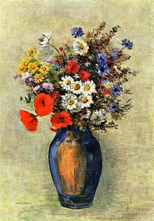 artist-redon: Vase of Flowers, 1904, Odilon Redon Medium: oil,canvas 