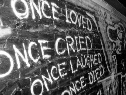askoposkyklos:  once loved once cried once laughed once died 