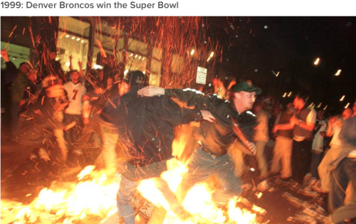 thelittleblackmermaid:  micdotcom:  White rioters are usually called “revelers,” “celebrants” and “fans.” They’re not even called “rioters” in many cases. They’re not derided as “criminals,” “thugs,” “pigs” or even “violent.”