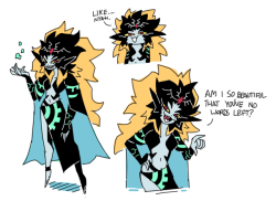 droolingdemon: id never dunk on midnas true form cause i know a lot of people like it but if it were ME designing her id try to keep it a bit more in line with her established personality.