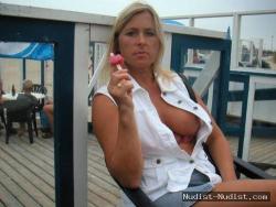 public-exhibitionists:  Serious tit flasher. See more public flashers.  daily-voyeur:  See more pictures on http://daily-voyeur.tumblr.com/ 