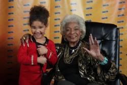 mizkit:  gailsimone:  lymantriidae:  Nichelle Nichols and a young fan at Grand Rapids Comic Con, 2014  Okay, shut it down, that’s the picture of the year.  i don’t know what happened, all of a sudden i just burst into tears 