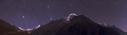      the starry sky on the himalayas  CLICK