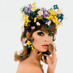 vogue:  Few accessories have aroused such commentary, for and against, than the flower crown.See Jean Shrimpton and 19 other women who wore them throughout history.Photographed by Bert Stern, Vogue, January 01, 1965