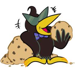 Warm up spiteful crow, Can go for some cookies.