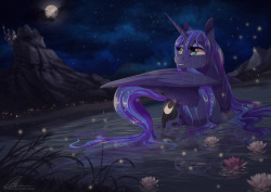 ponified:  Luna’s Night by dennybutt   &lt;3