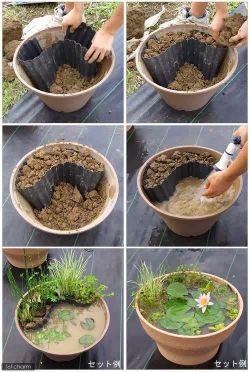 psychedelicatessenn:  urban-homesteading:  How to make a diy porch pond! Super easy! Article: http://www.craftlikethis.com/diy-porch-pond/  omg doing this  So no where near my normal topic but this is neat.