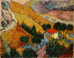 urgetocreate:  Vincent van Gogh, Landscape with House and Ploughman, 1889 
