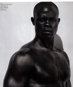 stannisbaratheon:  Djimon Hounsou for Calvin Klein, March 2007.   Apparently he recently split with his wife, Kimora Lee Simmons, and is now single&hellip;&hellip; any takers? 