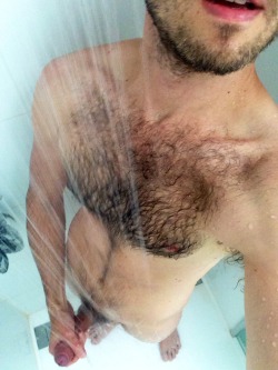 gob-smack:  Jerking off in the shower like I were 15 again. Sorry to waste water, mom! 