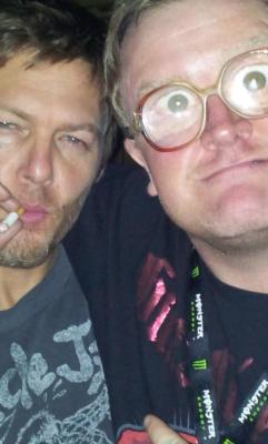 Awesome and awesomer (Bubbles of Trailer Park Boys met Norman Reedus recenty at a Guns ’n Roses concert)