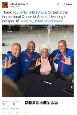 evil-wears-a-bow:  twice-five-miles:  thisisntmyrealhair:  classictrek:  Why Star Trek matters.  Why representation matters too.  Everyone should know, in the 70s Nichelle Nichols went to NASA and asked why there weren’t black astronauts in the pipeline,