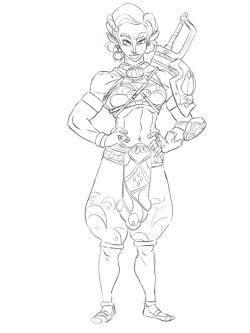 ebensketch:if you could do custom characters in a zelda I would be all over the gerudo warrior class