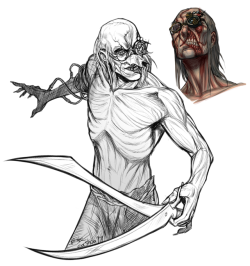 pirate-cashoo:I recently got some new brushes and had to practice with em! I’ve been dying to draw some Outlast antags for a while now so here are some of my faves. (edit: I got tragers arms mixed up RIP) 