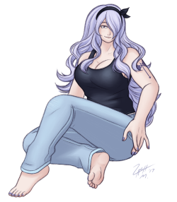 weaselworks: ‘‘I make this look good…’’ by ChaztheWeasel Had to draw a casual Camilla after discussing the idea with my girlfriend. The thought was too good to ignore. Thanks to everyone who came to last night’s stream. I did finish this one