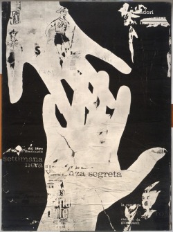60s70sand80s:  &ldquo;Violenza segreta&rdquo; by Mimmo Rotella, photographic reproduction on canvas, 1963