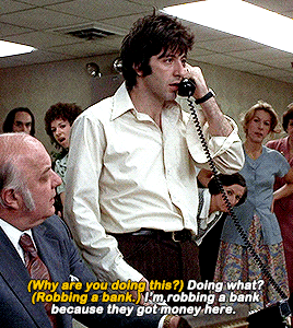 saoirseronan:Al Pacino as Sonny Wortzik in Dog Day Afternoon (1975)