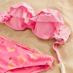 aeriereal:  Suit up…pretty in pink! #Stripes