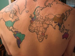 taniaconfettiandthetardis221b:  larryaddicts:  figureitoutslowly:  thisisnotlogansblog:  anjunamanda:  ethnicink:  “Every new country she goes to, she gets colored in. Epic”.  Omfg that’s so sick.  hopefully she’ll get all countries filled in