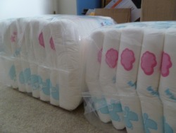 thatpoofybunny:  Have some literal diaper porn. My padding stash as of this month. Pictured: Pony cloth diapers, cloth AIO from etsy, Pampers Baby Dry and Cruisers, remaining Bambino Biancos, and Fabines. One Bellissimo courtesy a friend. Not visible:
