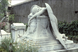 sixpenceee:  Angel of Grief is an 1894 sculpture by William Wetmore Story which serves as the grave stone of the artist and his wife at the Protestant Cemetery in Rome. 