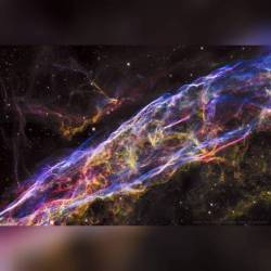 Veil Nebula: Wisps of an Exploded Star #nasa #apod #esa #hubbleheritageteam #stsci #aura #veilnebula #supernova #star #cygnusloop #constellation #swan #cygnus #hubblespacetelescope #hubble #interstellar #intergalactic #milkyway #galaxy #universe #space