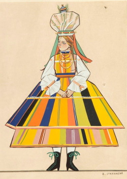 lamus-dworski:  Zofia Stryjeńska (Polish, 1891-1976), excerpts from the cycle ‘Polish peasant costumes’, c. 1930s.  Zofia Stryjeńska tag