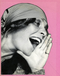 santino3:  Alexander Rodchenko &ldquo;Lilya Brik&rdquo; portrait of the advertising poster “Knigi” 1924 (vintage print on silver gelatin paper, cut out and glued on pink paper) © A. Rodchenko - W. Stepanova Archive Museum Moscow House of Photography