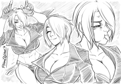 pltnm06ghost:  Had mirror matches in 2002 with my buddies last night. Had to sketch best KoF character a few times before I stop procrastinating. I’m also getting better at using her YEEEEEEE~ TuT 