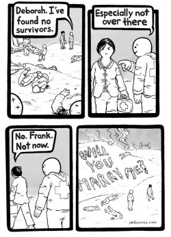 afaughtk:  sixpenceee:The Perry Bible Fellowship is the perfect middle between the whimsy and the morbid. And it has been since 2001 when its creator Nicholas Gurewitch drew the first strip. Nicholas describes his style as “the clarity of obscurity”,