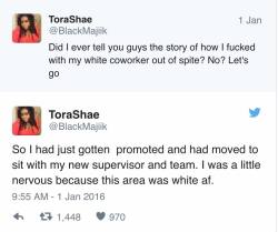 cassandrashipsit: daji-ruhu:  talesofthestarshipregeneration:  renamok:   This woman confronts racism in the funniest way possible.  YESSSSSSS  2016 is the year I'mma start doing this omg.  I’m not sure I’ve EVER enjoyed a Twitter story so much. 