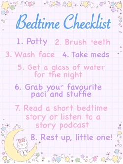 cgl-graphics:  This is my bedtime routine! I’m very lucky to have a daddy who checks I’ve done all this stuff, but I thought it might be useful for littles who don’t have caregivers or who struggle to take care of themselves due to depression or