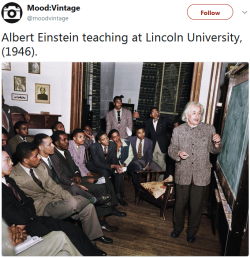 persian-papii: niggazinmoscow:  I learned in a history class that because Einstein was an immigrant none  of the US (white) colleges or universities would let him join their  faculty but black colleges and universities welcomed his brilliance with  open