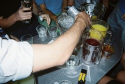 acidmints:  hatetraveling:  Disposable camera &amp; alcool is all you need at night      