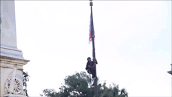mistertilmonjr:  northgang:    Bree Newsome takes down the Confederate Battle Flag at the South Carolina State Capitol [x]     Good job!