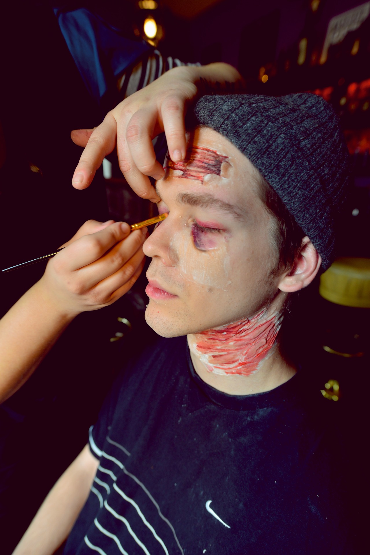 the-havana-club-gap-year:   Horror Makeup Workshop in Berlin  If you like the pictures,