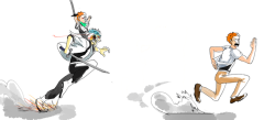 ichitits:Grimmjow’s finally having a good time, Kazui’s an enabler, and Ichigo just wants to go to work