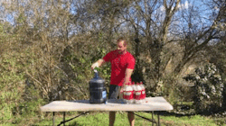 onlylolgifs:  19 liters of Dr Pepper and 40 mentos 