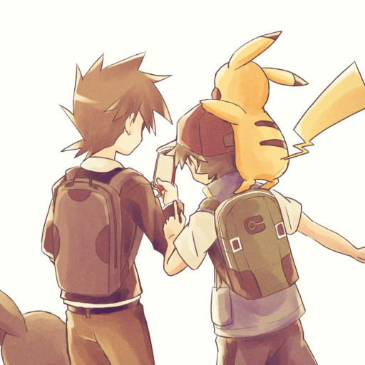 shigerussato:art by : siiiii_pkpk on twitter ! &lt;3 “long time no see, satoshi and pikachu” “yeah, it’s been forever!” i miss them so much &lt;/3