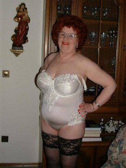 nudeoldladies:  Big sexy granny in lingerie and stockings!Find your sexy senior here!