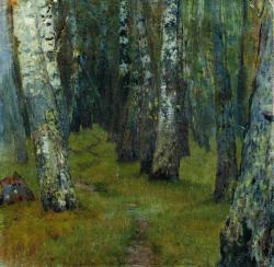 Isaak Levitan (1860 - 1900) Birches, the forest&rsquo;s edge (1885)
