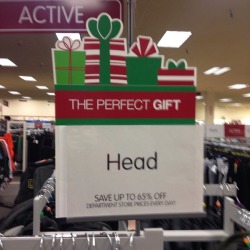 geographically-challenged:  greyhairedcanuck:  Boxing Day Sale in Canada. 65% off!   LMAO…mass stampede of men to this store….