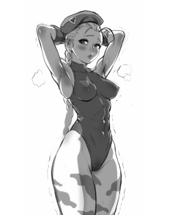 sgeewiz:  Black and white Cammy Art by   nbotex   