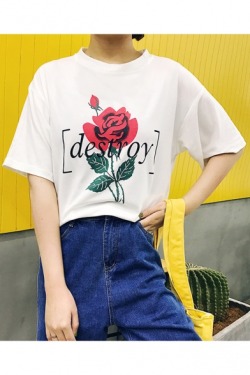 beautiful-kitty: Korean Fashion Tees  Floral Letter  //  Simple Letter   Japanese Letter  //  Juice Pattern   Floral Embroidery  //  Graphic Pattern   Cartoon Girl  //  Floral Letter   Gun Letter  //  Simple Graphic  Hurry pick one now 