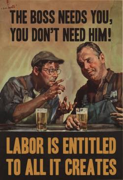 tkohl:  American anti-capitalist poster, 1938. 