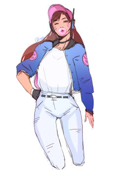 racchoi:  Casual D.Va Overwatch !  // practice 40 min sketch and color 