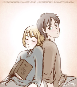 lovelyrugbee:  Yep. I ship Eremin so HARD (along with a Shiganshina trio love triangle but moving along) Hopefully you do too. Bromance or Bros, There’s no denying their bond. (YAY FOR MY FIRST OFFICIAL SNK PIC!) 