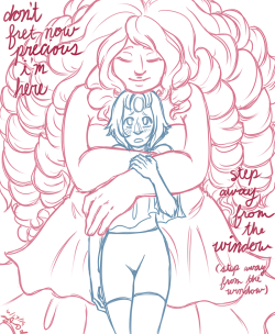 nerd-prince:  go back to sleep monday’s episode gave me feelings too &amp; i have not drawn rose enough  pearl darling you need to calm down a lil (lyrics from “pet” by a perfect circle) 