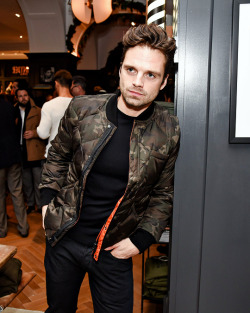 emmaduerrewatson:  Sebastian Stan at the Todd Snyder: Madison Park Store Opening in New York.   