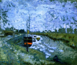 bofransson:  Barge on the Canal Pierre Bonnard - circa 1899 